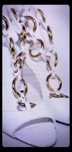 Giuseppe Zanotti White & Gold Heels 39